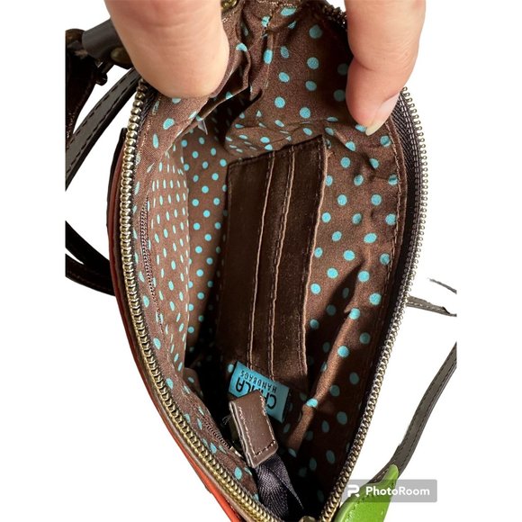 Chala Crossbody Leather Bird Bag 2 Adjustable STraps - Picture 7 of 10